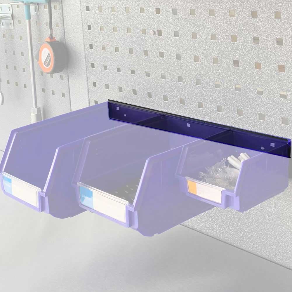 Gelmal Dustbin Rails Pegboard Tray Rail for Bin Organisers – Black Powder-Coated Steel ...