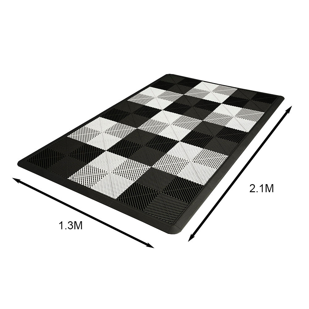 Motorcycle Podium Ribbed Grid Tile Set 1.3M x 2.1M - Premium Tile from GTools - Just $193! Shop now at GTools