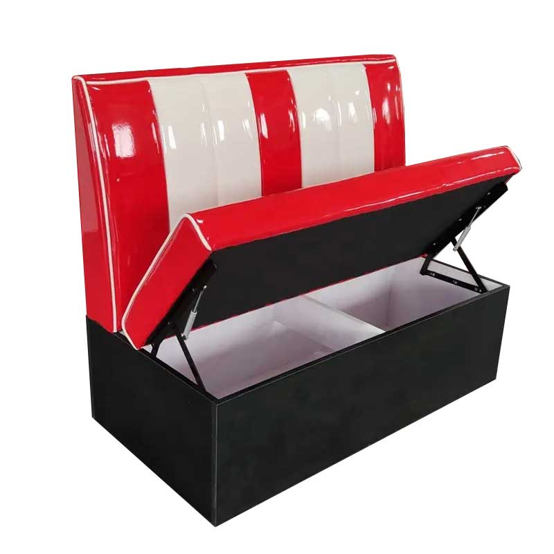 1950 Retro Cafe Diner Booth Sofa Storage x 1 - Premium Cafe Booth from GTools - Just $699.00! Shop now at GTools