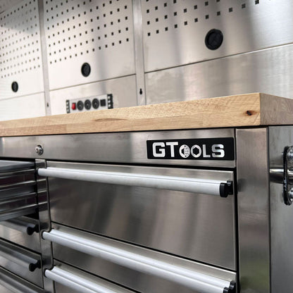GTX 1.8m x 2m Tall Stainless-Steel workbench with Power Board - Premium Tool Box from GTools - Just $1799! Shop now at GTools