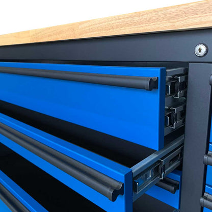 1.8M Steel Workbench Combo with Mega Drawer Blue - Premium Tool Box from GTools - Just $1649.00! Shop now at GTools