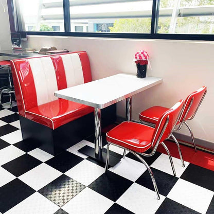1950 Retro Cafe Diner SET (1 Sofa, 2 chairs & 1 Table) - Premium Cafe Booth from GTools - Just $1435.00! Shop now at GTools