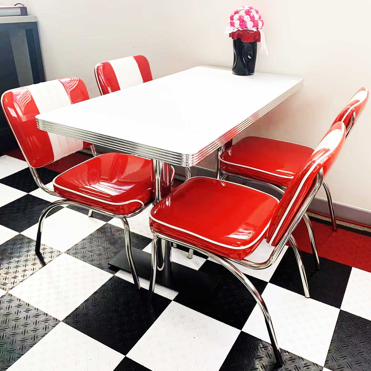 1950 Retro Cafe Diner Table & Chair Set - Premium Diner set from GTools - Just $1075.00! Shop now at GTools