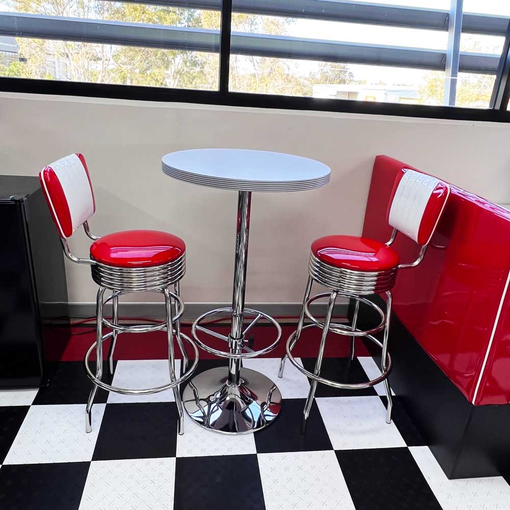 1950 Retro Cafe Diner Bar Stool & Table Set - Premium Bar Stool from GTools - Just $795.00! Shop now at GTools