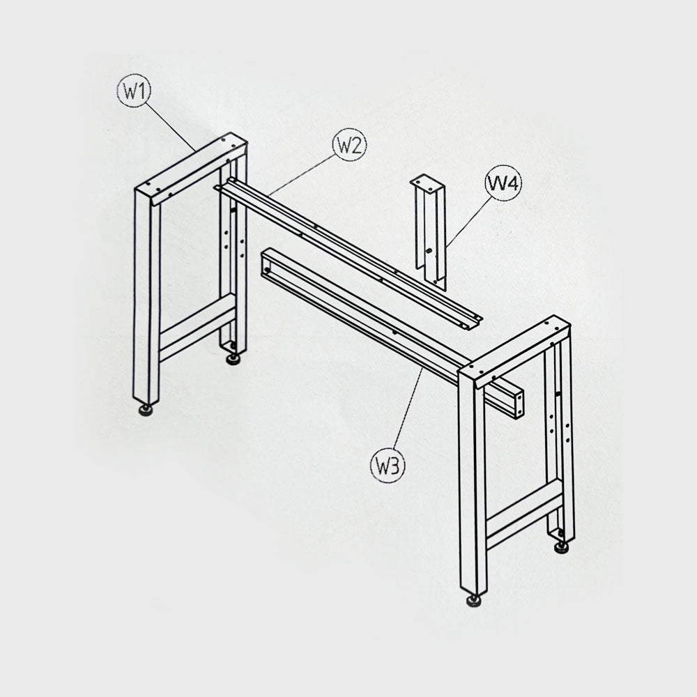 1.36M Std Modular Workbench Station Legs & Frame only - Premium Workbench from GTools - Just $249.00! Shop now at GTools